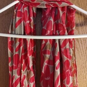 Patricia Nash Pink and Beige Floral Scarf